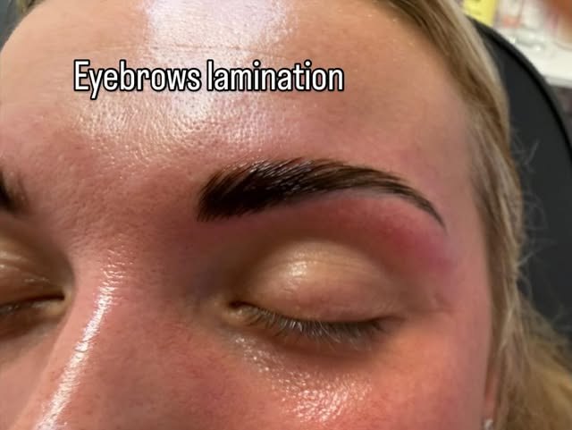 Eyebrow lamination result at Azi Beauty