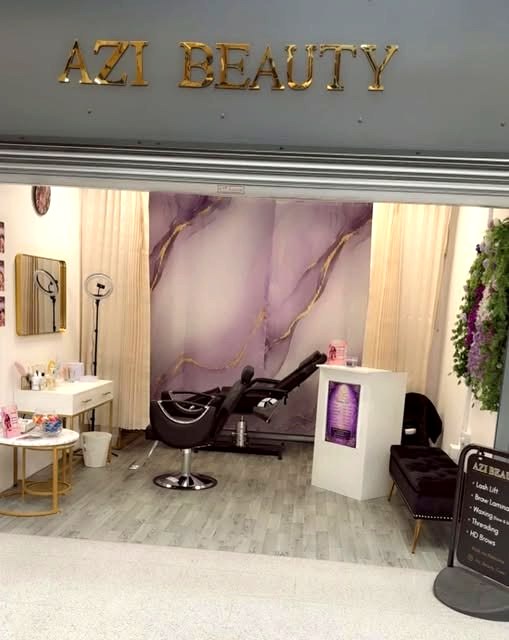 Inside the Azi Beauty salon at Castleford Market